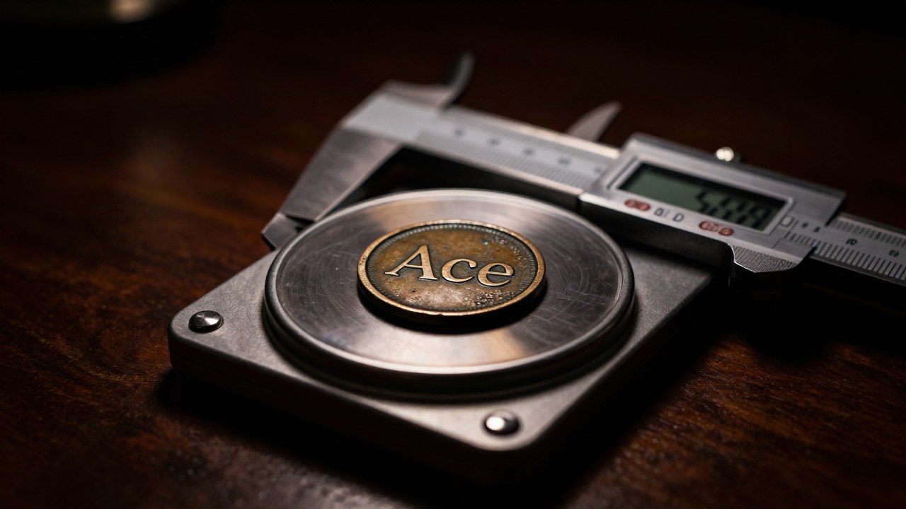 Moneda antigua de bronce sobre una balanza de precisión, ilustrando el estudio numismático detallado.